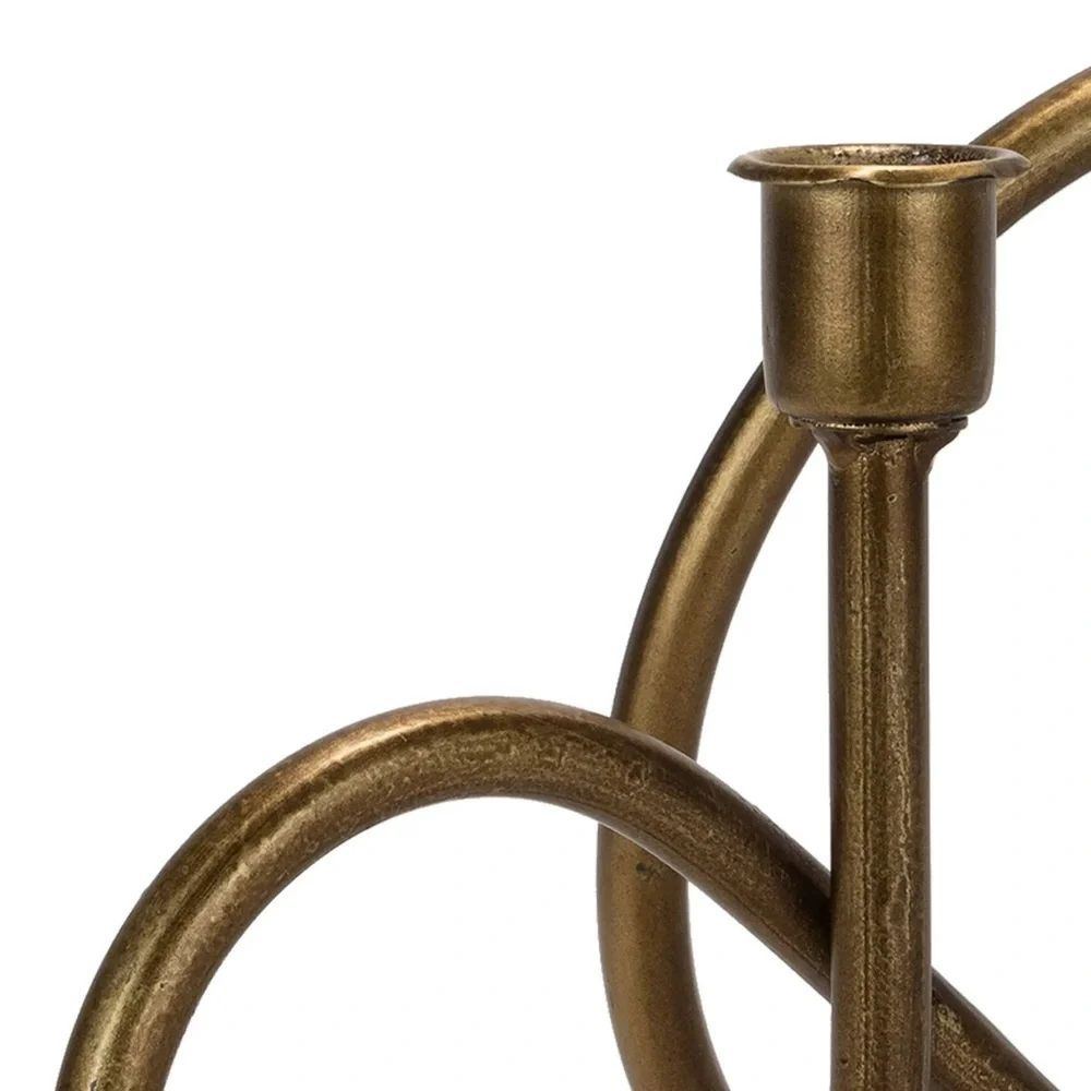 NEW Brass Sculpture Taper Candle Holder - Picture 2 of 4